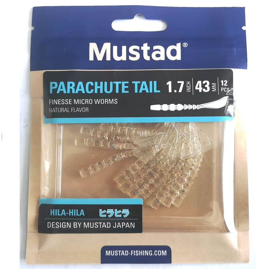Grub Mustad Aji Finesse Hila Clear Luminous Silver Glitter, 4.3cm, 12buc/pac