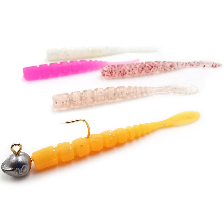 Grub Mustad Aji Micro Fla, UV Clear Pink, 5cm, 15buc/pac