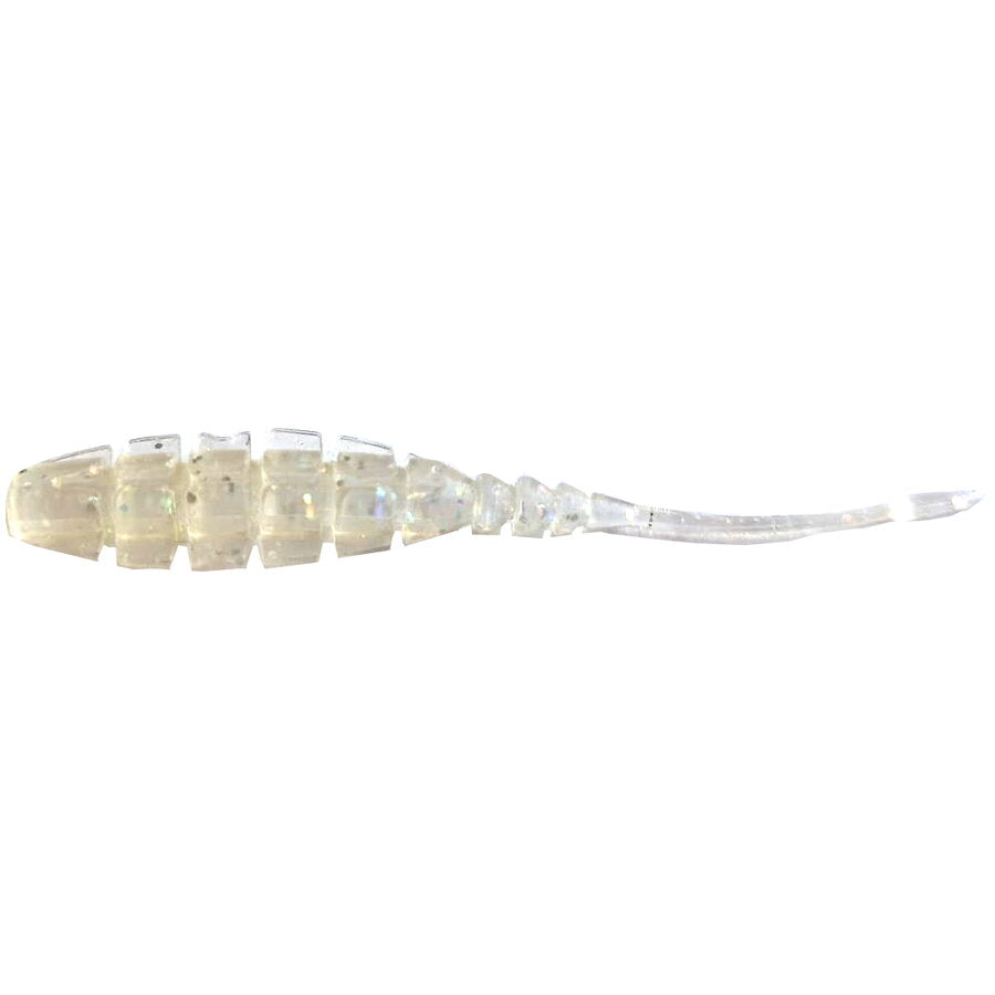 Grub Mustad Aji Micro Vierme Naf Clear Rainbow Glitter 5cm 10buc/plic