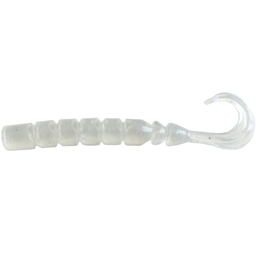 Grub Mustad Finesse Micro  Clear Luminous Silver Glitter,  6.4cm, 12buc/pac