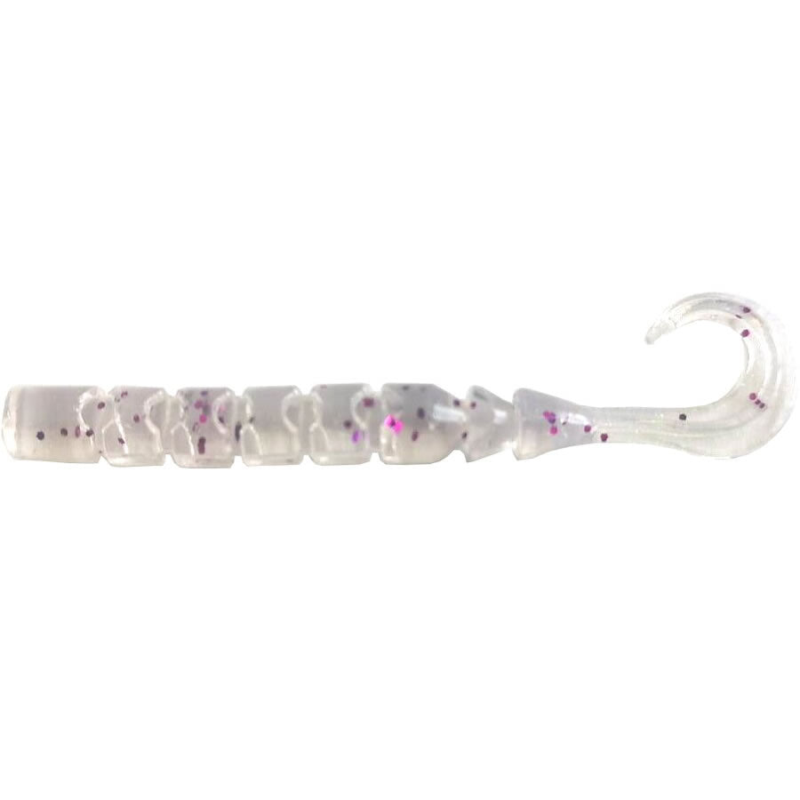 Grub Mustad Finesse Micro Clear Purple Glitter, 6.4cm, 12buc/pac
