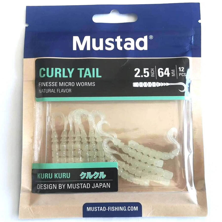 Grub Mustad Finesse Micro Clear Rainbow Glitter,  6.4cm, 12buc/pac