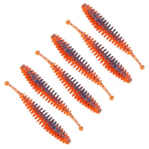 Grub REIVA Tiny Worm, Orange Disco, 6cm, 6buc/pac