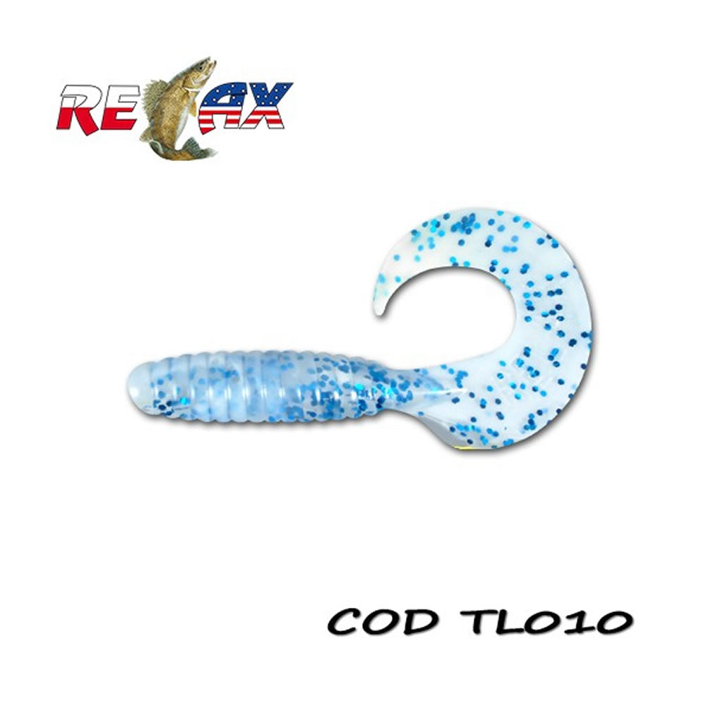 Grub RELAX Twister Standard, 9cm, Culoare 010, 4buc/pac