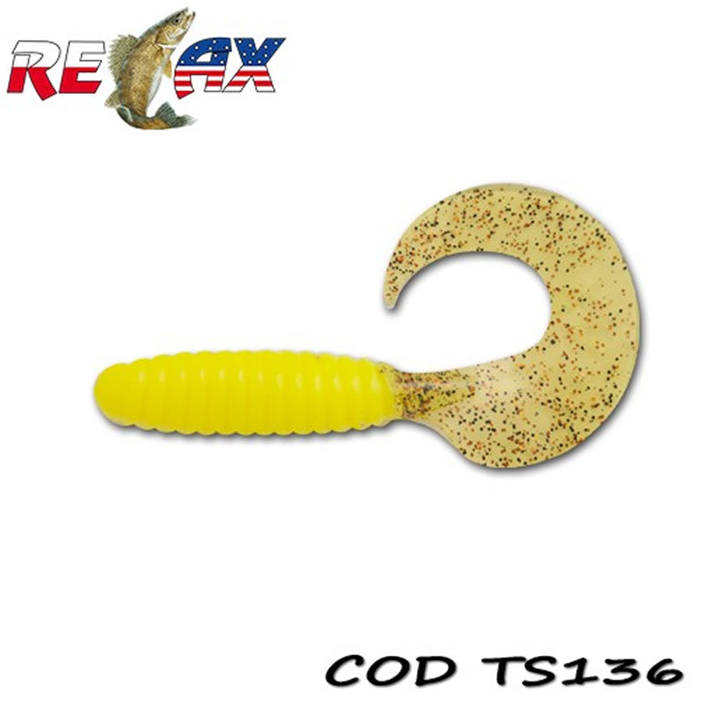 Grub RELAX Twister Standard TS, 9cm, Culoare 136, 4buc/pac
