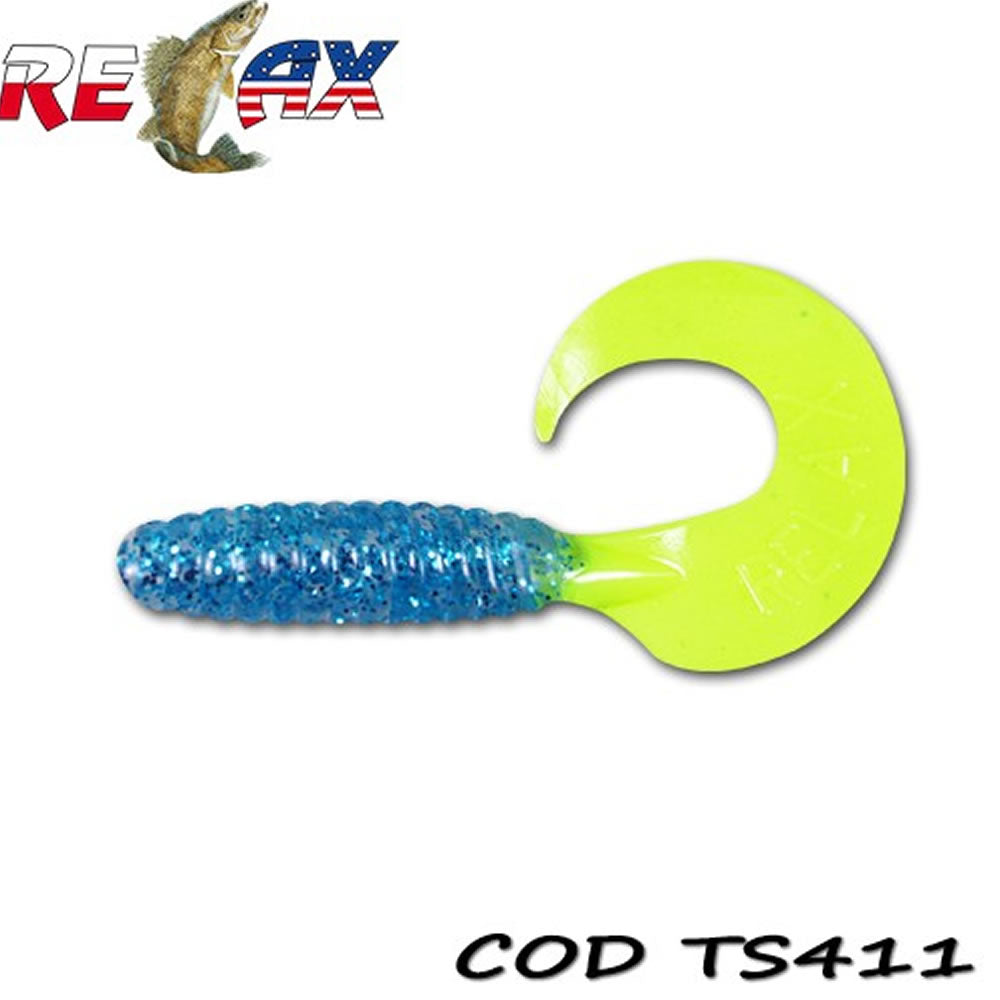 Grub RELAX Twister Standard TS, 9cm, Culoare 411, 4buc/pac