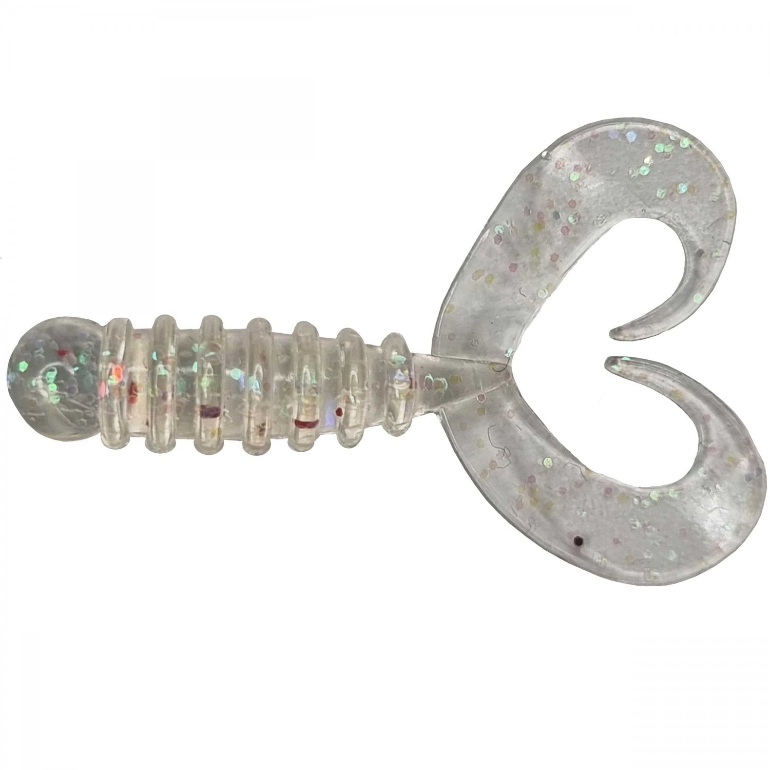 Grub Rock'N Bait Cultiva RB-1 10 Clear UV Ring Twin Tail