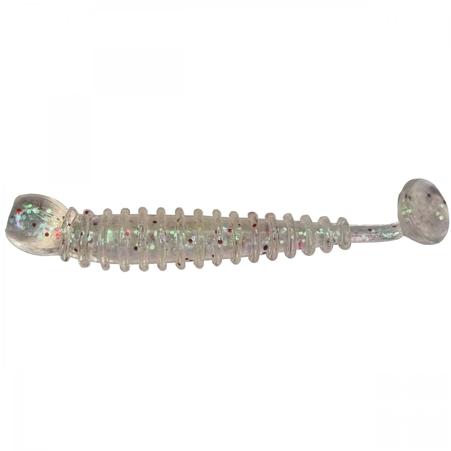 Grub Rock'N Bait Cultiva RB-2 10 Clear UV Ring Kick Tail