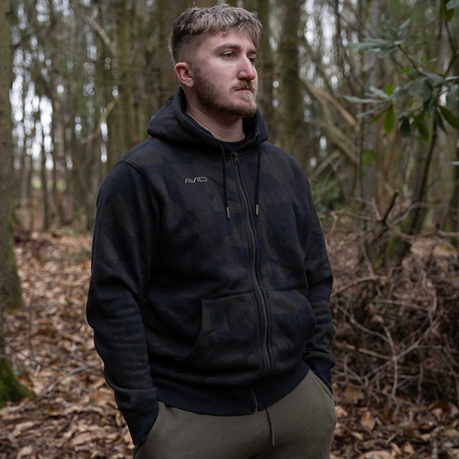HANORAC AVID CARP DISTORTION CAMO ZIP HOODIE