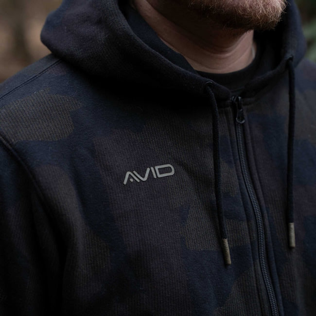 HANORAC AVID CARP DISTORTION CAMO ZIP HOODIE