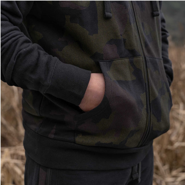 HANORAC AVID CARP DISTORTION CAMO ZIP HOODIE