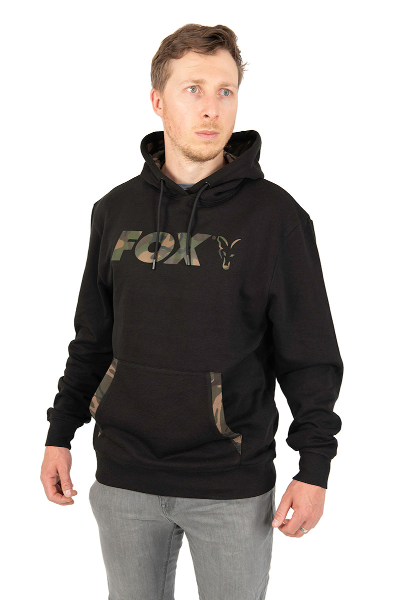 HANORAC FOX LW BLACK/CAMO PRINT PULLOVER HOODY