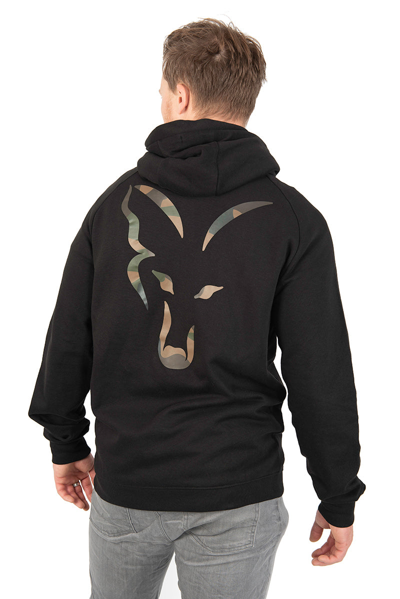 HANORAC FOX LW BLACK/CAMO PRINT ZIP HOODY