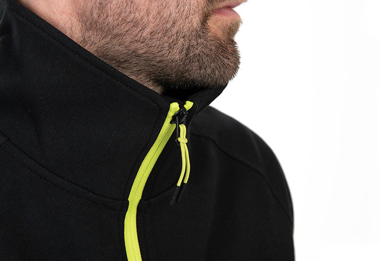 HANORAC MATRIX QUARTER ZIP SWEAT BLACK EDITION BLACK/LIME