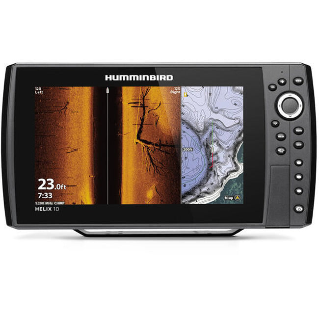  HUMMINBIRD SONAR HELIX 10 CHIRP MEGA DI+, CHIRP 2D, GPS, G4N W/O TRANSD: