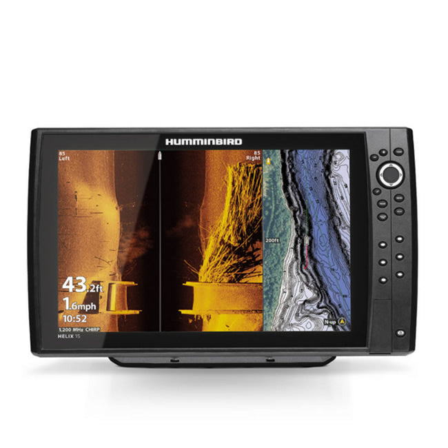 HUMMINBIRD SONAR HELIX 15 CHIRP MEGA SI+, DI+, CHIRP 2D, GPS G4N, W/O TRANSDUCER
