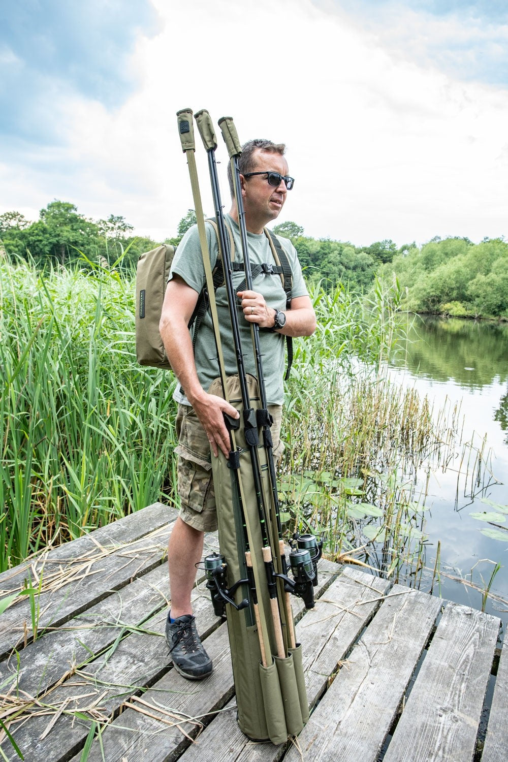 HUSA LANSETE KORUM TRANSITION 3 ROD + QUIVER 100X18X18CM