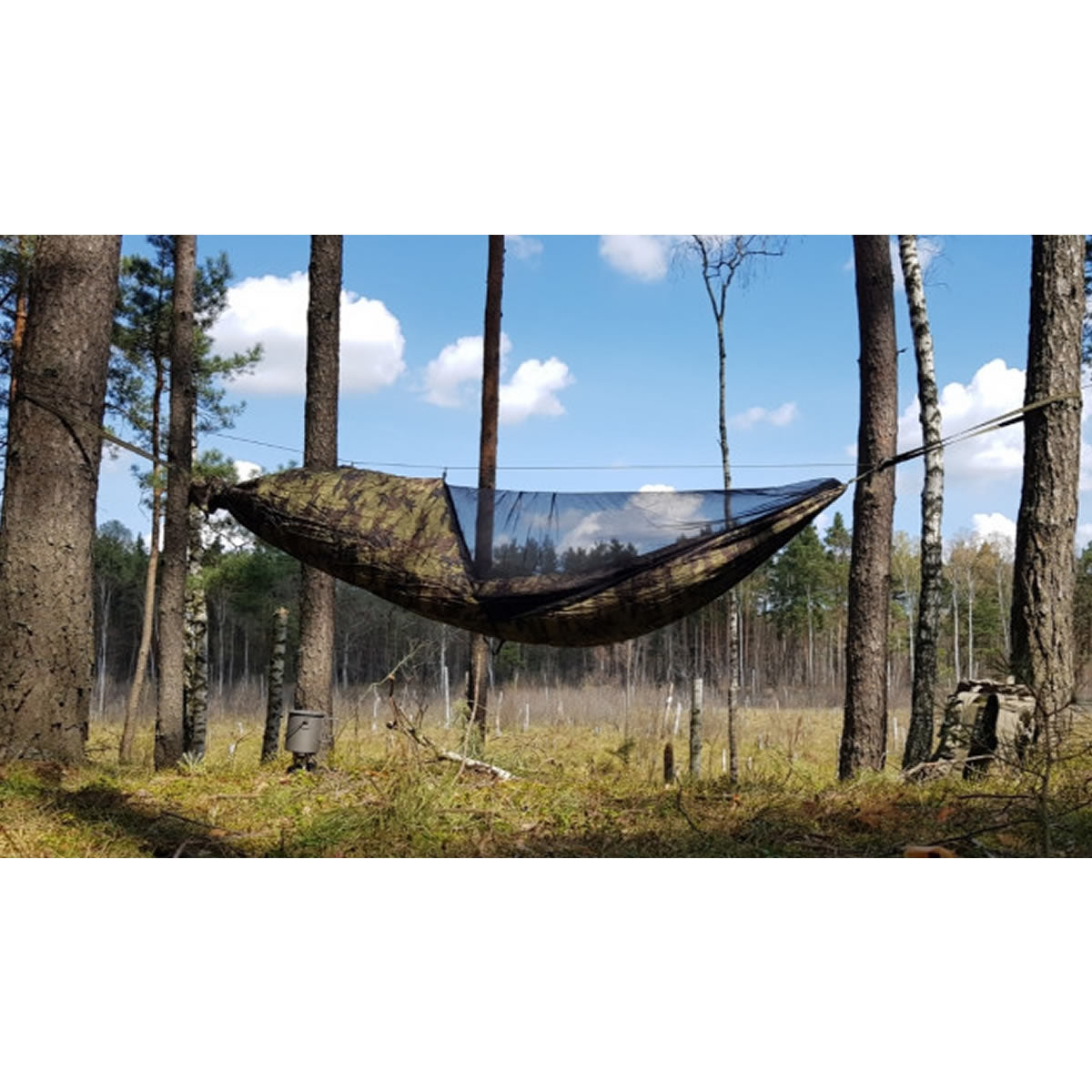 Hamac Bushmen Bushbed Pro Camo, 3x1.45m