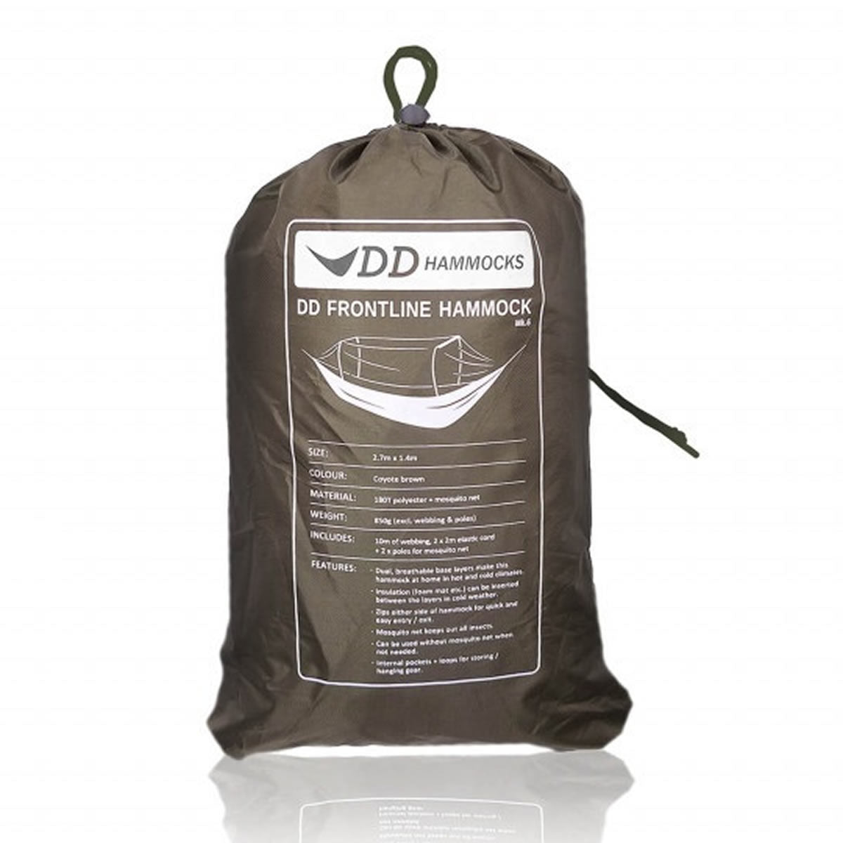 Hamac Frontline Coyote Brown DD Hammocks 2.7mx1.4m