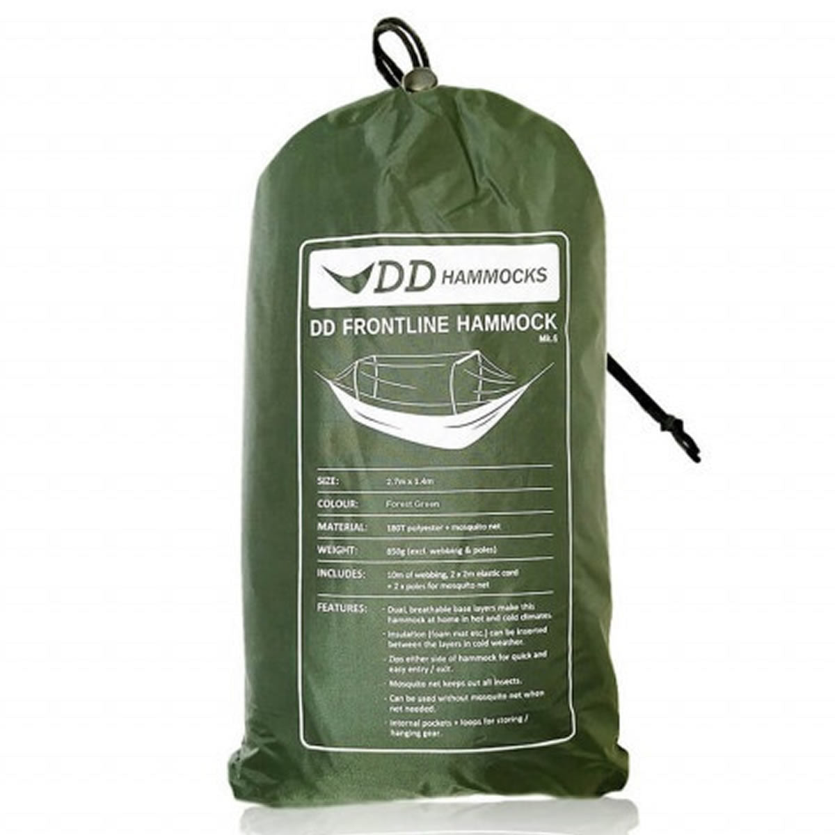 Hamac Frontline Forest Green DD Hammocks 2.7mx1.4m 
