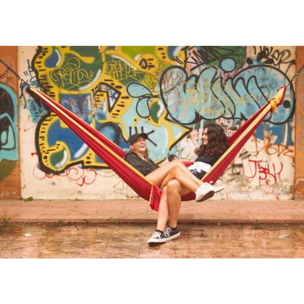 Hamac Ticket to the Moon King Size Burgundy &amp; Dark Yellow, 320x230cm