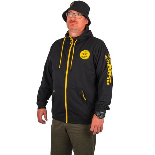 Hanorac BLACK CAT Black Zip Hoody