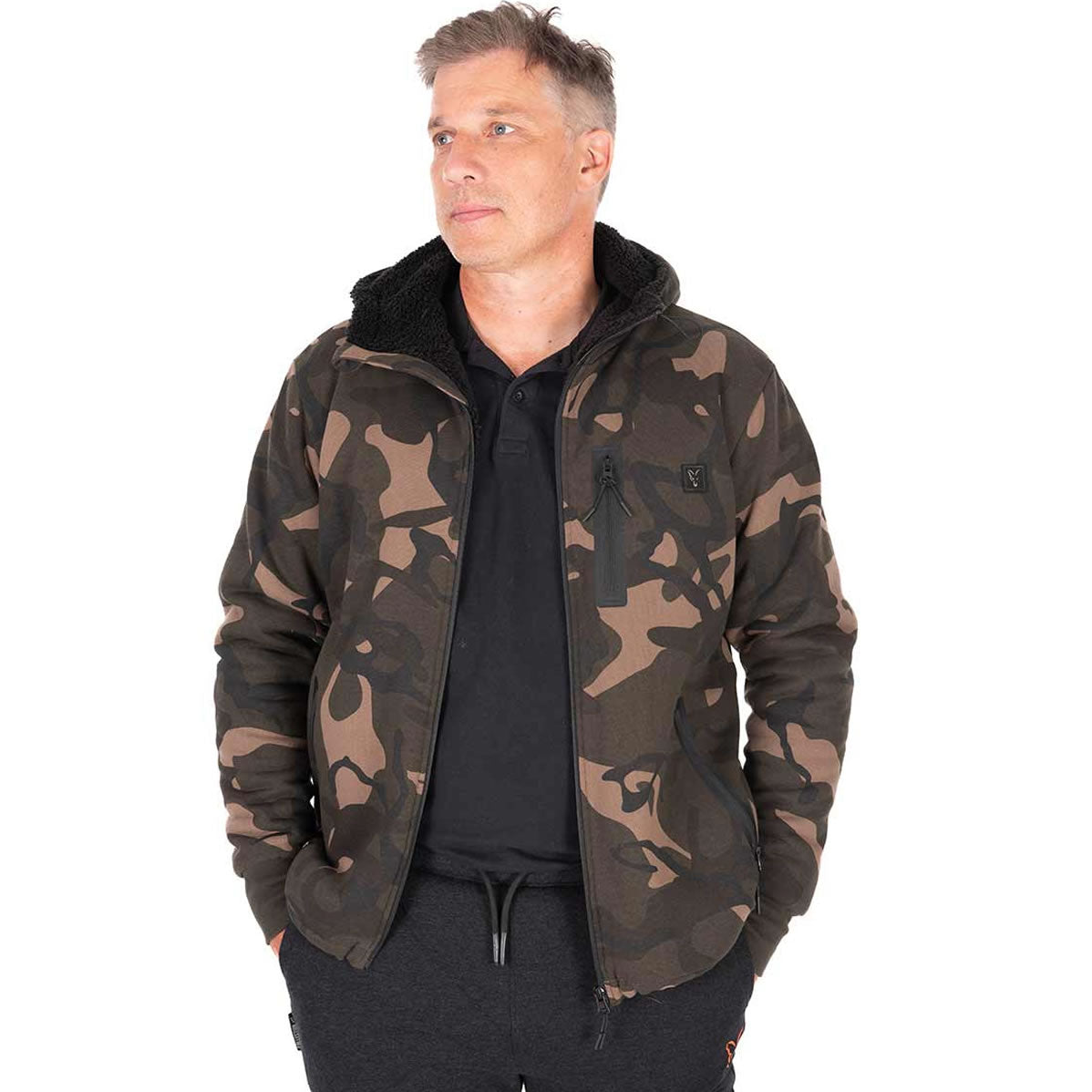 Hanorac FOX Full Zip Prem Sherpa 310 Hoodie, Camo