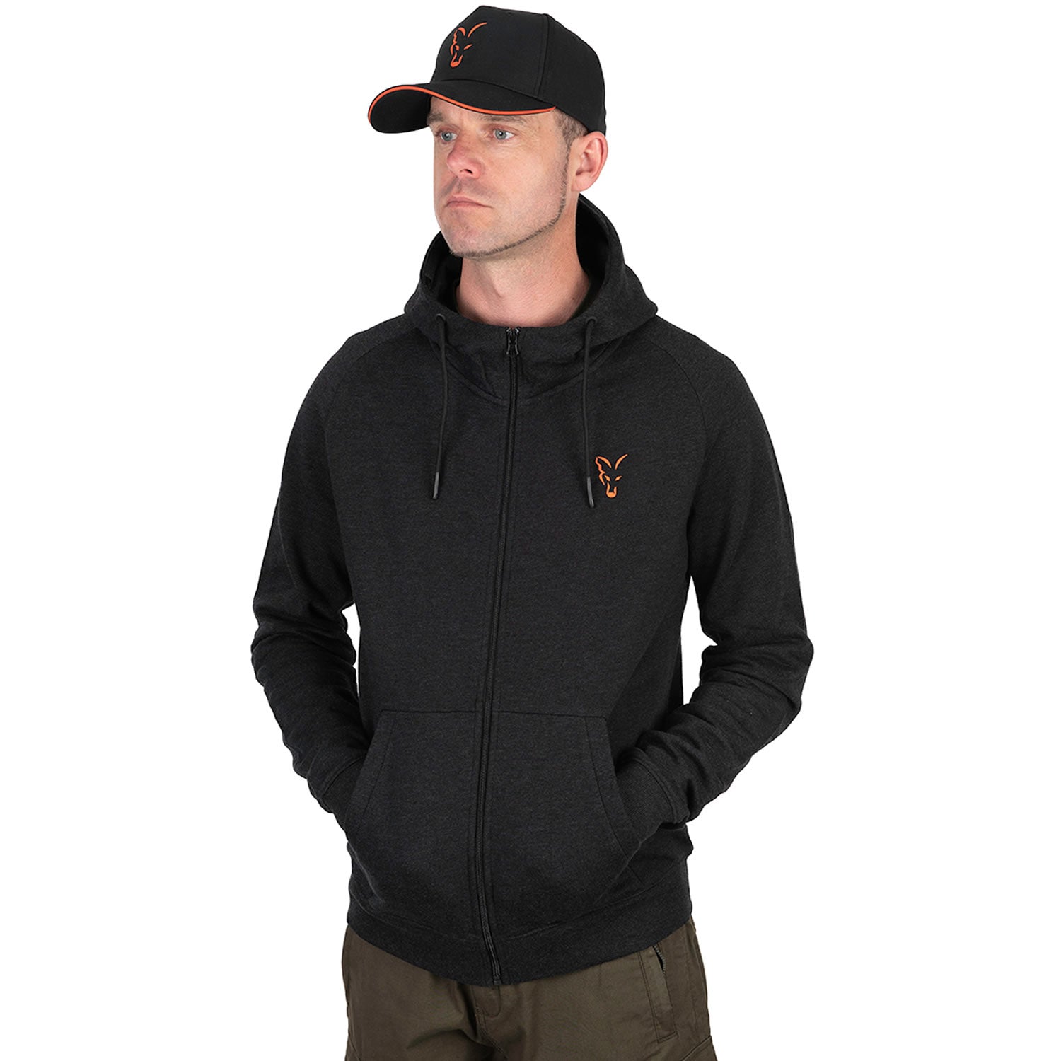 Hanorac Fox Collection LW Hoody Black &amp; Orange
