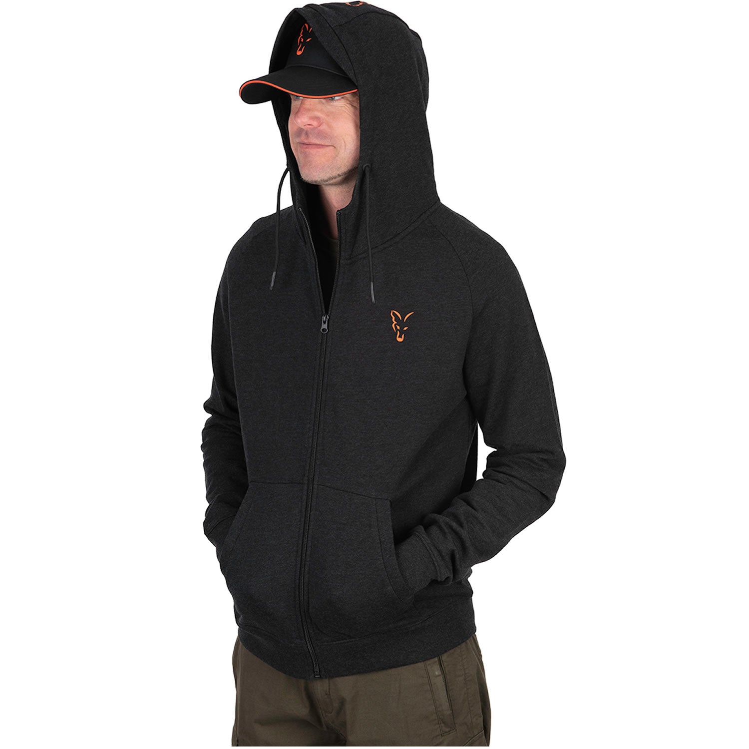 Hanorac Fox Collection LW Hoody Black &amp; Orange