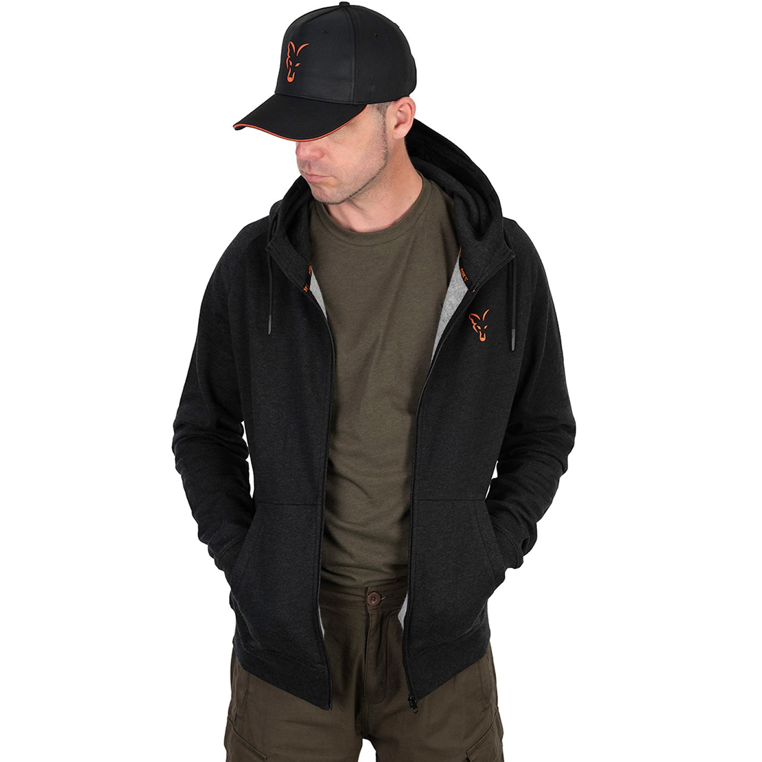 Hanorac Fox Collection LW Hoody Black &amp; Orange