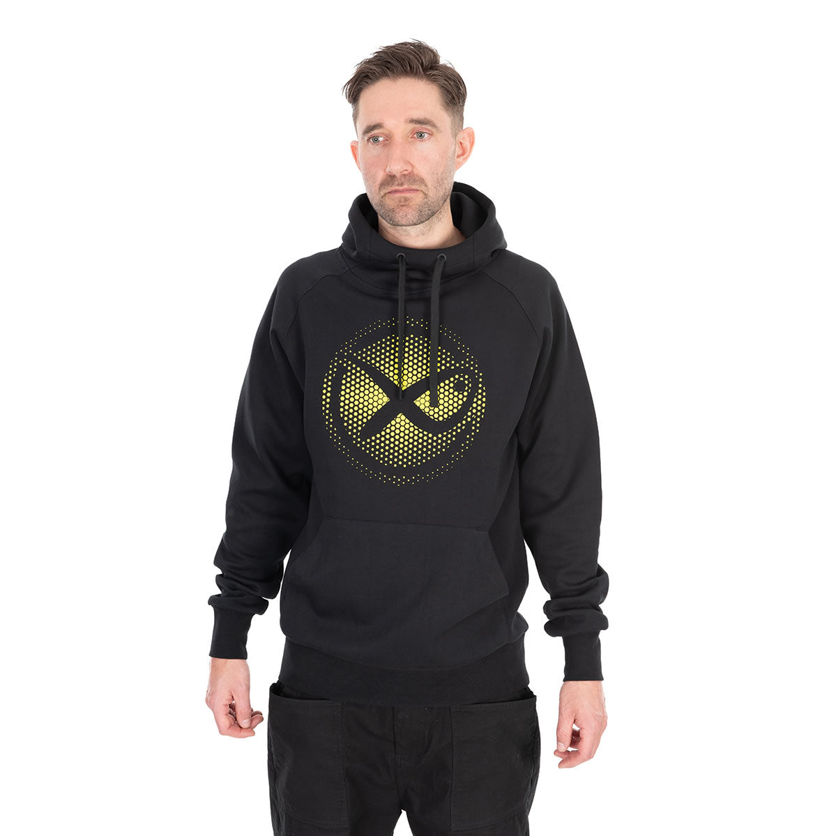 Hanorac MATRIX Large Fade Logo Hoody, Black/Lime