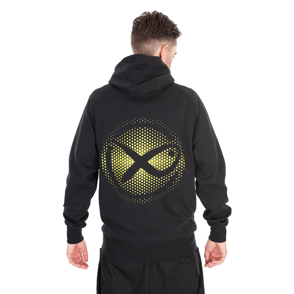 Hanorac MATRIX Large Fade Logo Hoody, Black/Lime