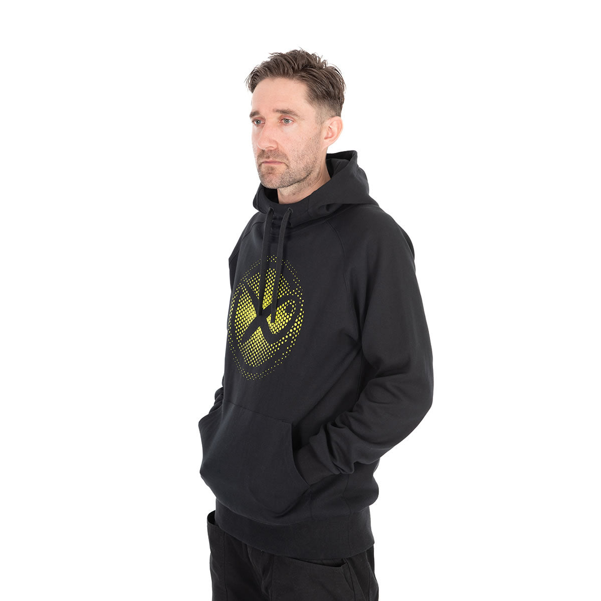 Hanorac MATRIX Large Fade Logo Hoody, Black/Lime