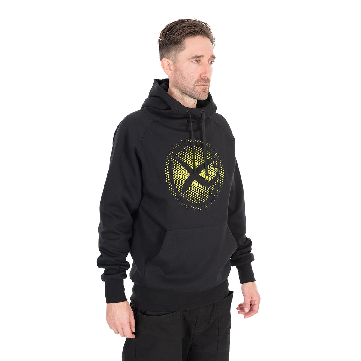Hanorac MATRIX Large Fade Logo Hoody, Black/Lime
