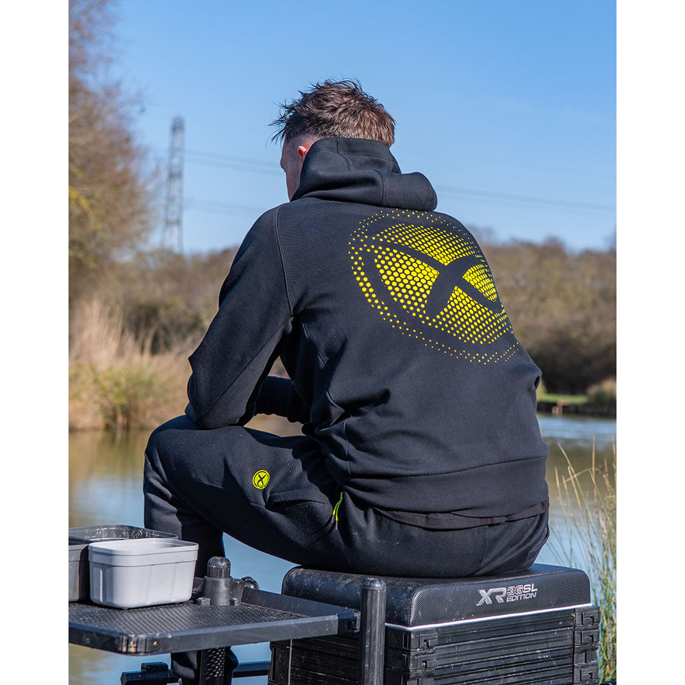 Hanorac MATRIX Large Fade Logo Hoody, Black/Lime