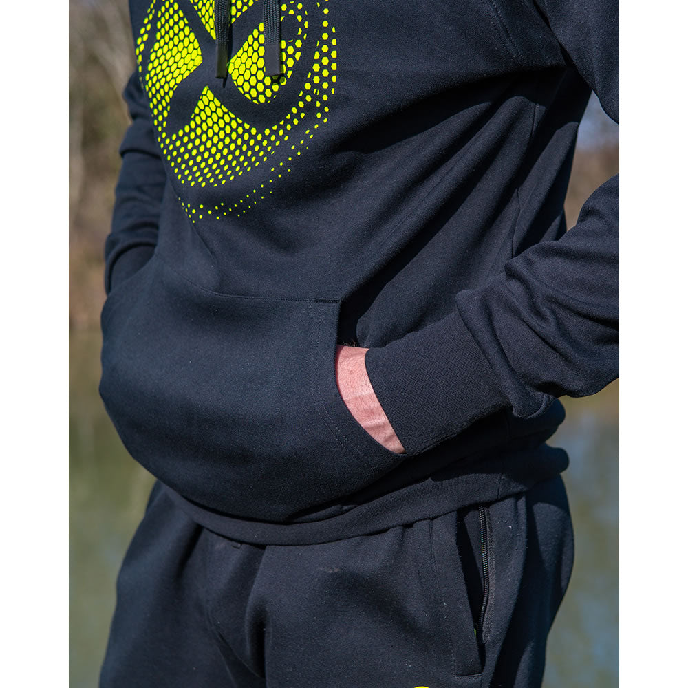 Hanorac MATRIX Large Fade Logo Hoody, Black/Lime