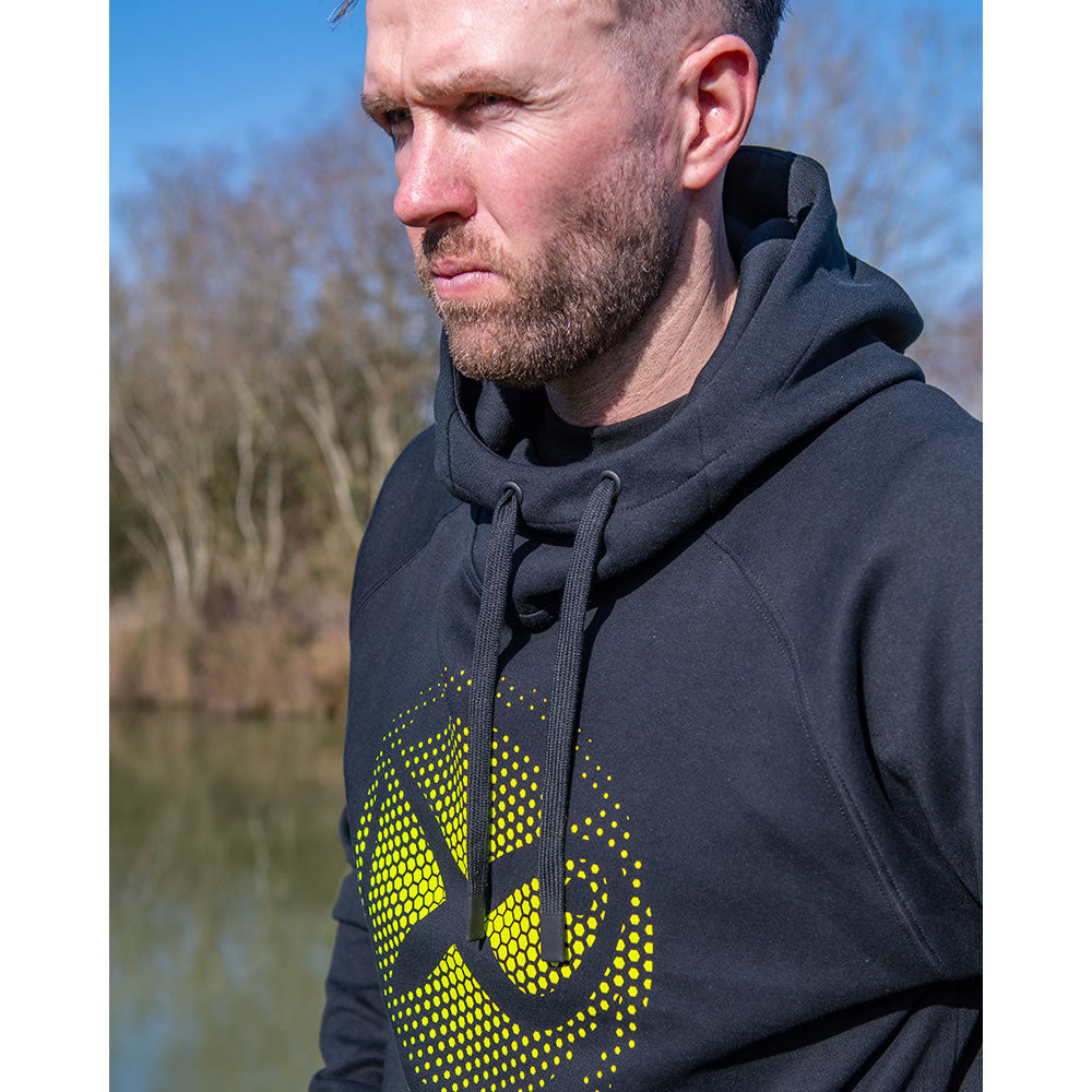 Hanorac MATRIX Large Fade Logo Hoody, Black/Lime