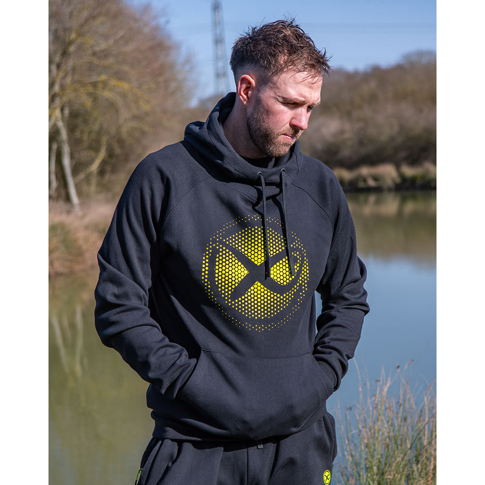 Hanorac MATRIX Large Fade Logo Hoody, Black/Lime