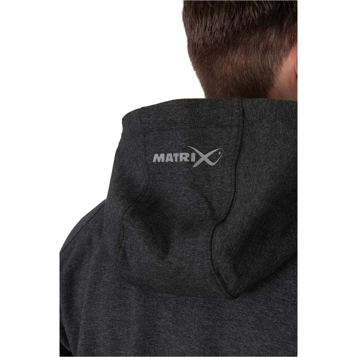 Hanorac MATRIX Zipped Hoody, Charcoal Marl, Marime 3XL