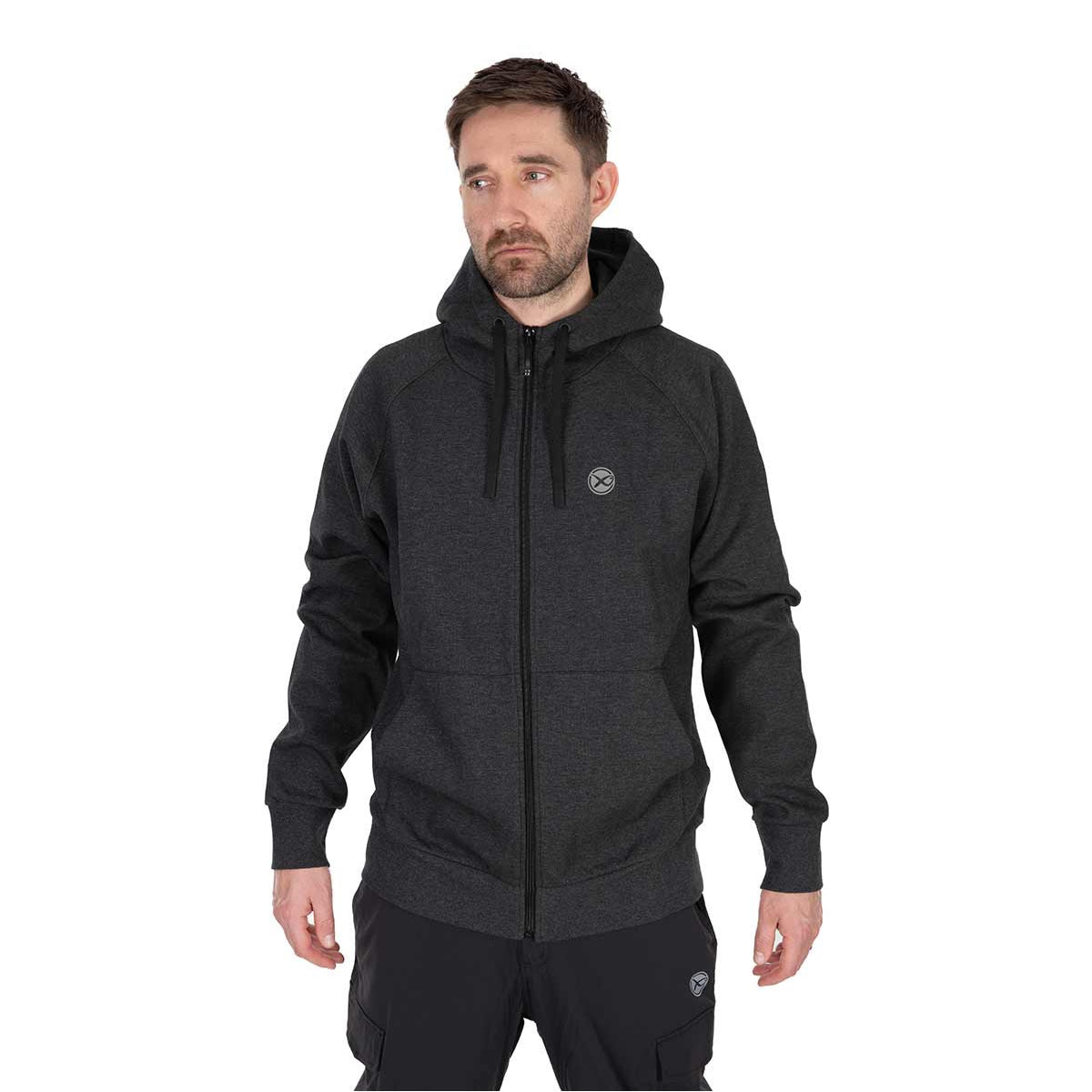 Hanorac MATRIX Zipped Hoody, Charcoal Marl, Marime L