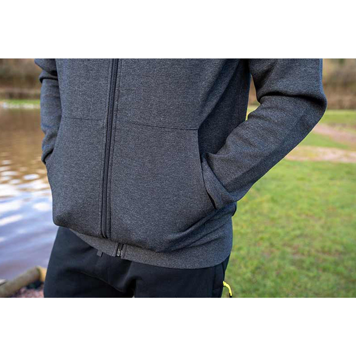 Hanorac MATRIX Zipped Hoody, Charcoal Marl, Marime L