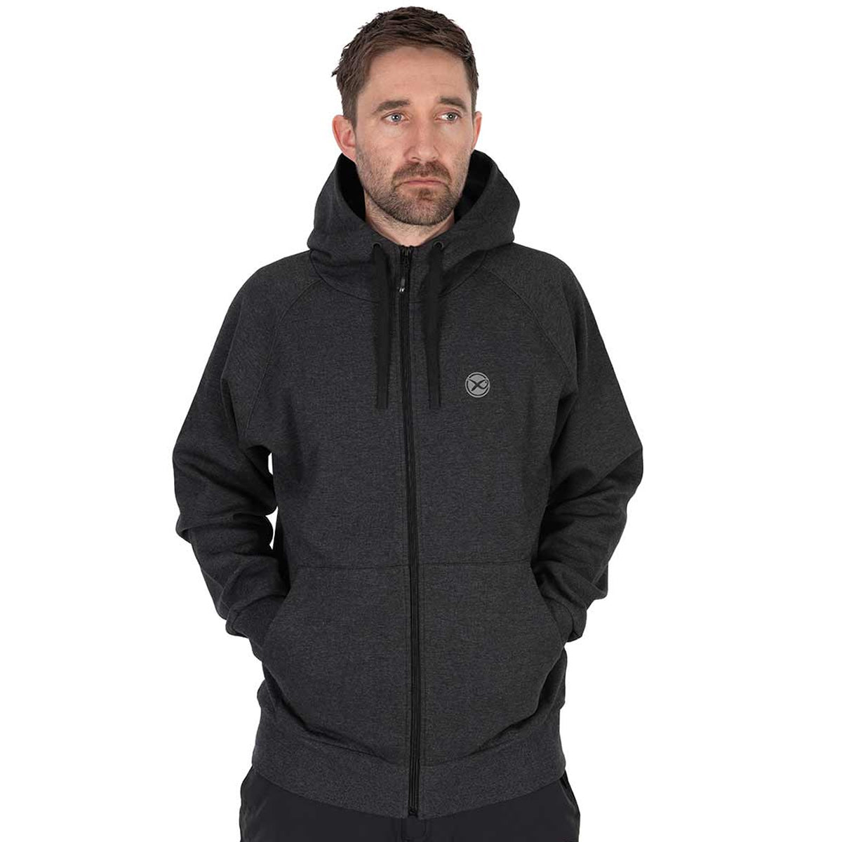 Hanorac MATRIX Zipped Hoody, Charcoal Marl