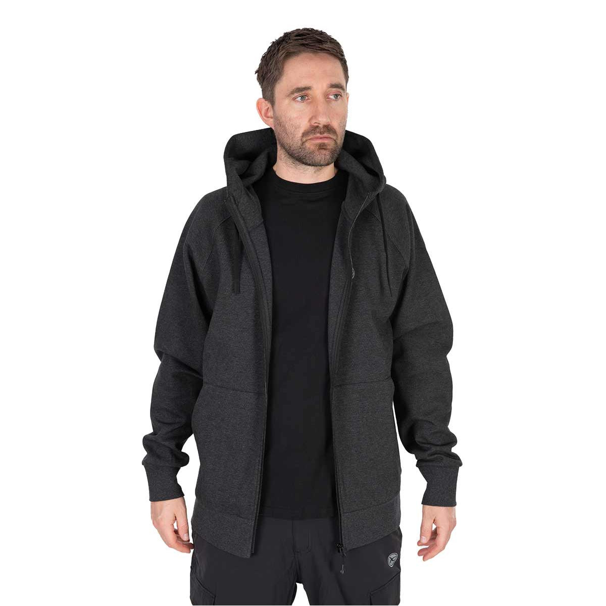 Hanorac MATRIX Zipped Hoody, Charcoal Marl, Marime M