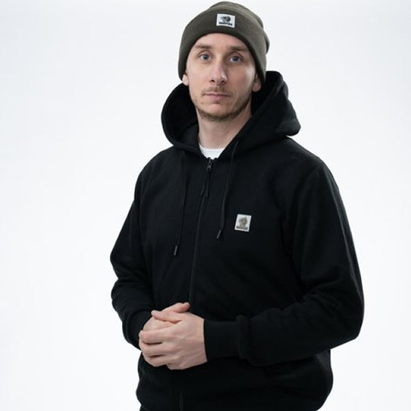 Hanorac NASH Make It Happen Badge Zipped Hoodie Black