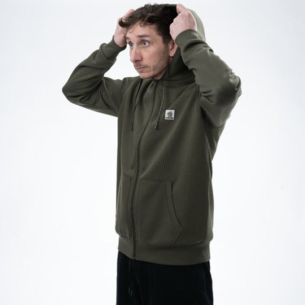 Hanorac NASH Make It Happen Badge Zipped Hoodie Green