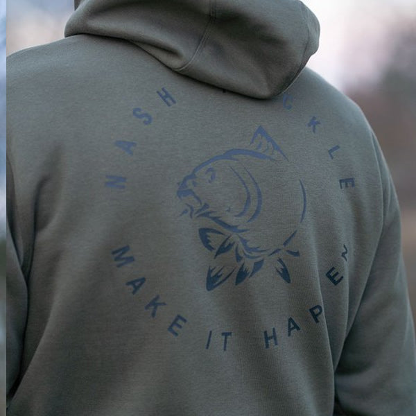 Hanorac NASH Make It Happen Carp Logo Hoodie Green
