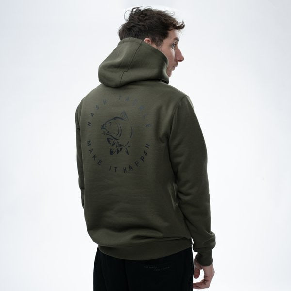 Hanorac NASH Make It Happen Carp Logo Hoodie Green