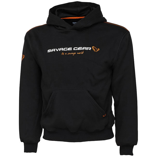 Hanorac Savage Gear Junior Logo Black Ink 10-12 ani