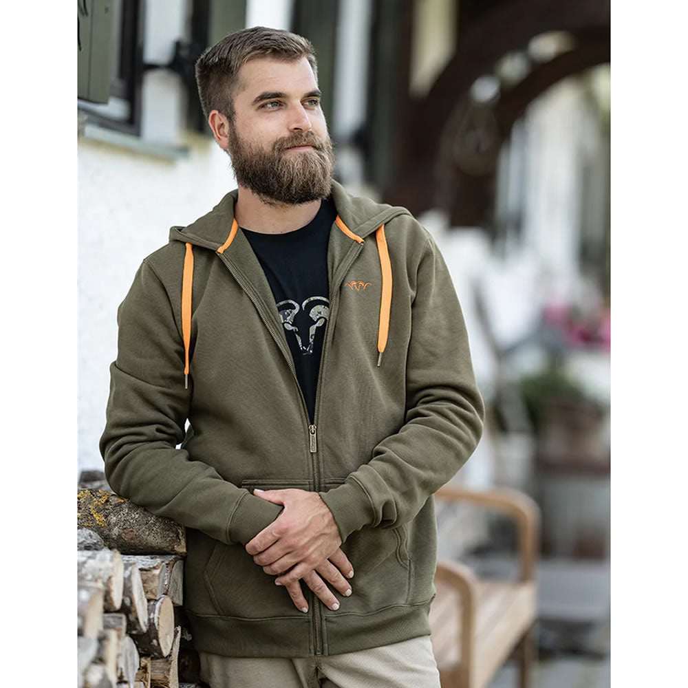 Hanorac cu Fermoar si Gluga Blaser Hoodie 566, Dark Olive