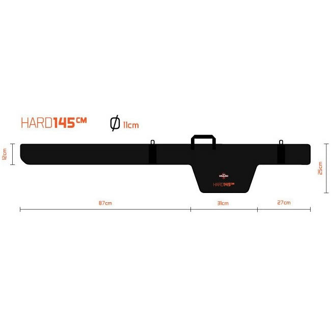 Husa Individuala Delphin Dravec Hard, 1 Lanseta + 1 Mulineta, 145x25x11cm